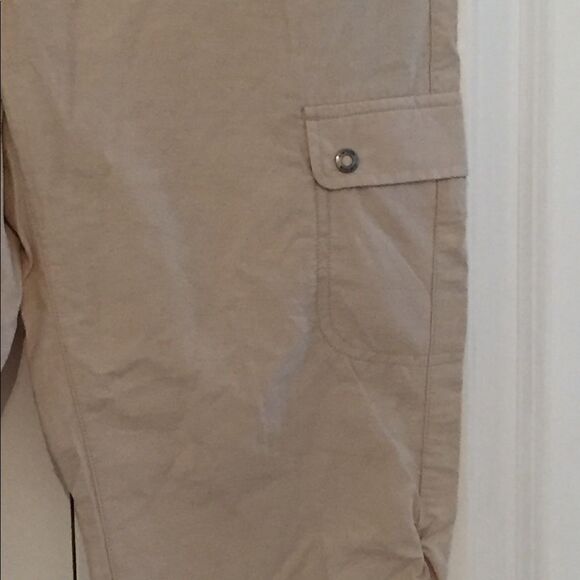 NWT Woolrich Hiking Cargo Ruched Capri Beige Women’s SZ 8 - Picture 5 of 8